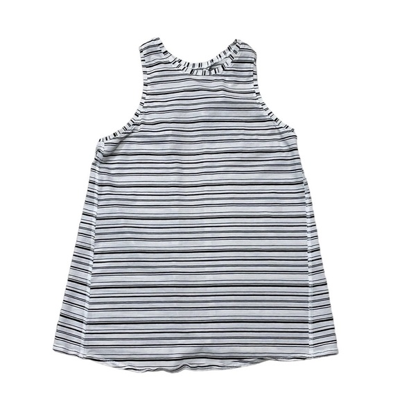Lululemon Tank Top Women's Small Black White Open Back High Neck Athletic Top - Picture 3 of 13